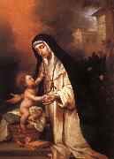 Bartolome Esteban Murillo Lima, Santa Rosa oil painting reproduction